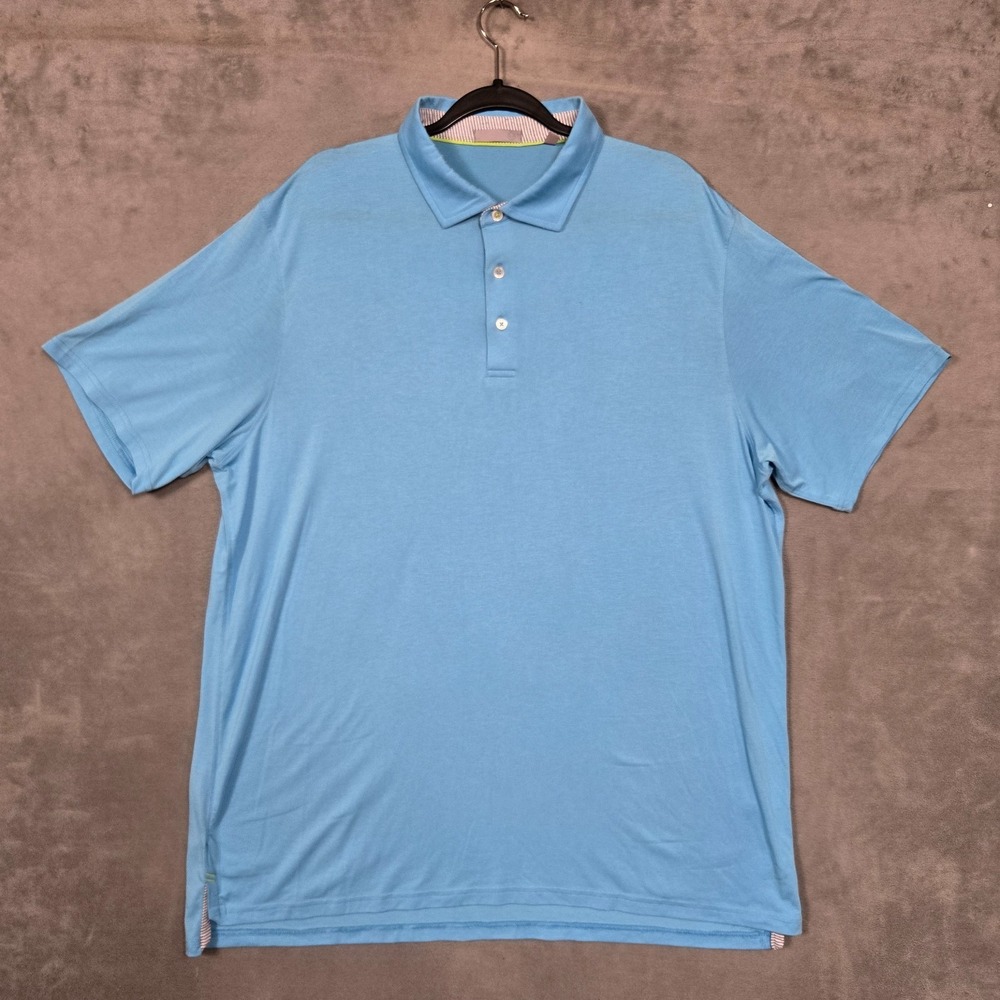 TASC Performance Polo Men's 2XL Blue Stretch